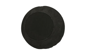 Phillips Collection Mercury Round Decorative Mirror With Unique Fluted Frame – Modern Organic Style For Any Space Black,Silver Resin Ph113441