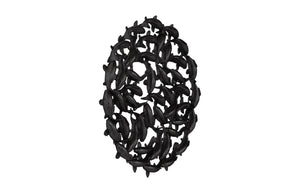 Phillips Collection Koi Wall Art - Handcrafted Artisan Piece Featuring Elegant Gold Finish for Tranquil Home Decor Matte Black PH113882