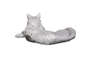 Phillips Collection Cat Sculpture In Stunning Silver Leaf Finish – Artisan Crafted Resin Décor For Cat Lovers Silver Resin Ph113917