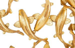 Phillips Collection Koi Wall Art - Handcrafted Artisan Piece Featuring Elegant Gold Finish for Tranquil Home Decor Gold Leaf, Small PH113919