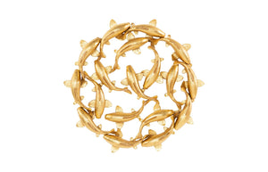 Phillips Collection Koi Wall Art - Handcrafted Artisan Piece Featuring Elegant Gold Finish for Tranquil Home Decor Gold Leaf, Small PH113919
