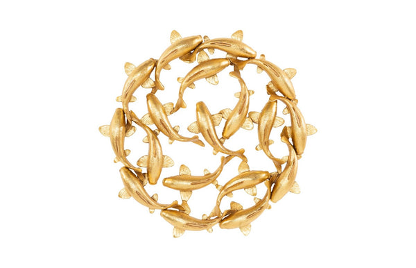 Phillips Collection Koi Wall Art - Handcrafted Artisan Piece Featuring Elegant Gold Finish for Tranquil Home Decor Gold Leaf, Small PH113919