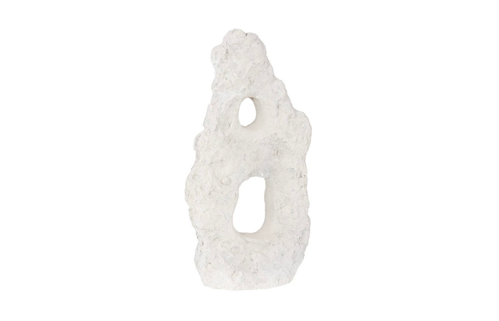 Phillips Collection Cast Stone Table Top Sculpture - Timeless Handcrafted Accent for Modern and Traditional Interiors Double Hole, Roman Stone PH113935