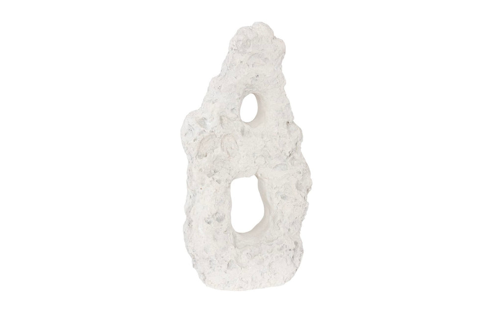 Phillips Collection Cast Stone Table Top Sculpture - Timeless Handcrafted Accent for Modern and Traditional Interiors Double Hole, Roman Stone PH113935