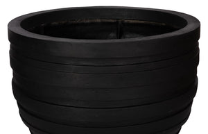 Phillips Collection June Large Planter - Striking Matte Finish With Contemporary Design For Elegant Garden Display Black Resin Ph114650