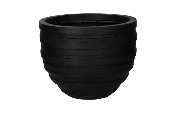 Phillips Collection June Large Planter - Striking Matte Finish With Contemporary Design For Elegant Garden Display Black Resin Ph114650