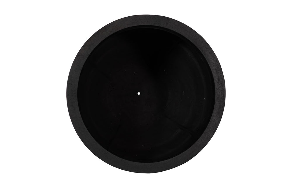 Phillips Collection June Matte Black Planter - Sculptural Resin Composite, Lightweight, Contemporary Design for Indoor/Outdoor PH114651