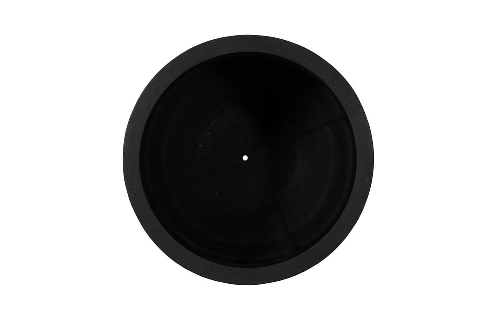 Phillips Collection June Small Black Planter - Contemporary Matte Finish with Sculptural Texture for Indoor & Outdoor Use PH114652