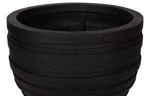 Phillips Collection June Large Planter - Striking Matte Finish With Contemporary Design For Elegant Garden Display Black Resin Ph114652