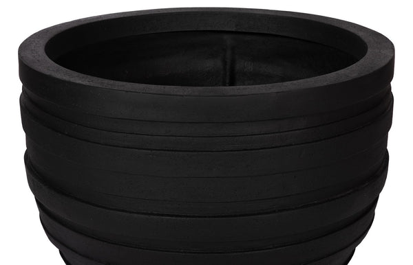 Phillips Collection June Large Planter - Striking Matte Finish With Contemporary Design For Elegant Garden Display Black Resin Ph114652