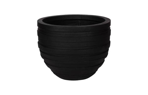 Phillips Collection June Large Planter - Striking Matte Finish With Contemporary Design For Elegant Garden Display Black Resin Ph114652