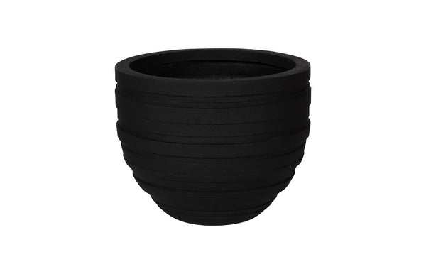 Phillips Collection June Large Planter - Striking Matte Finish With Contemporary Design For Elegant Garden Display Black Resin Ph114653