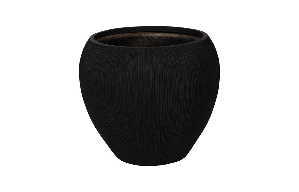 Phillips Collection Filament Planter - Contemporary Composite Design With Drainage For Elegant Garden Accents Indoors Black Resin Composite Ph114675