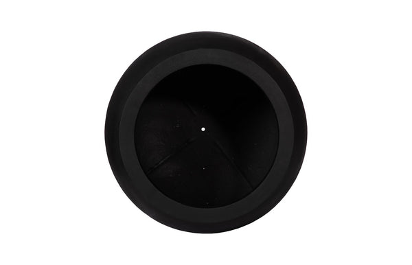 Phillips Collection Rounded Large Planter - Stylish Black Stone Cast Resin For Indoor & Outdoor Use, Durable & Modern Black Resin Ph114676