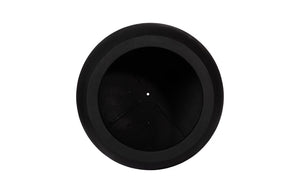 Phillips Collection Rounded Matte Black Stone Resin Planter Sculptural Indoor Outdoor Statement Pot PH114676