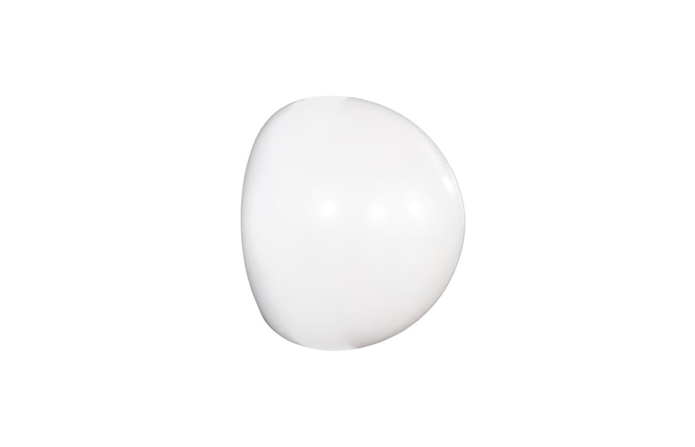 Phillips Collection Sphere-in-half, Sphere-in-half Wall Sculpture In Pearl White - Whimsical Modern Art For Contemporary Spaces White Resin Ph114831