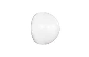 Phillips Collection Sphere-in-half, Sphere-in-half Wall Sculpture In Pearl White - Whimsical Modern Art For Contemporary Spaces White Resin Ph114831