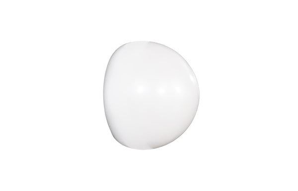 Phillips Collection Sphere-in-half, Sphere-in-half Wall Sculpture In Pearl White - Whimsical Modern Art For Contemporary Spaces White Resin Ph114831