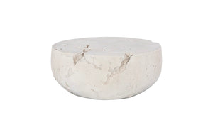 Phillips Collection Cast Round Coffee Table in Roman Stone - Elegant Outdoor Accent with Durable, Natural Design PH114993