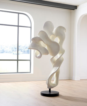 Phillips Collection Cast Dancing Sculpture - Elegant Resin Art Piece with Organic Movement for Modern Interiors Tendu, Faux Bleached PH114995