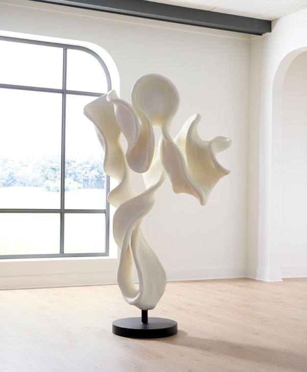 Phillips Collection Cast Dancing Sculpture - Elegant Resin Art Piece with Organic Movement for Modern Interiors Tendu, Faux Bleached PH114995