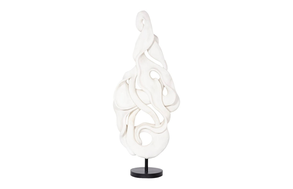 Phillips Collection Cast Dancing Sculpture - Elegant Resin Art Piece with Organic Movement for Modern Interiors Plié, Faux Bleached PH114996