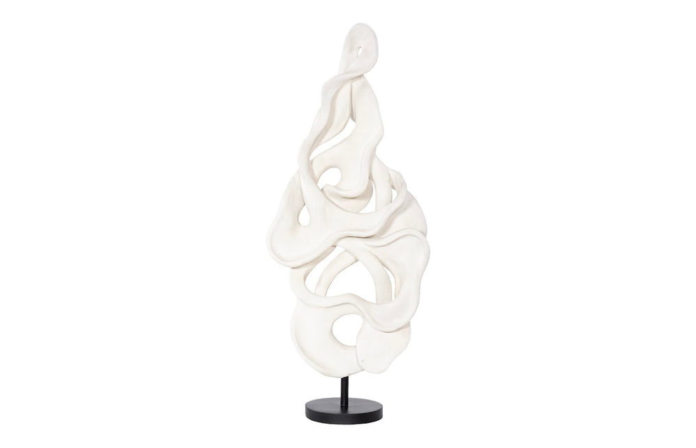 Phillips Collection Cast Dancing Sculpture - Elegant Resin Art Piece with Organic Movement for Modern Interiors Plié, Faux Bleached PH114996