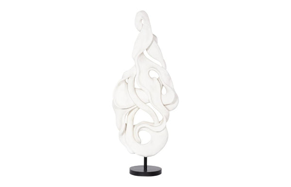 Phillips Collection Cast Resin Plie Dance Sculpture Faux Bleached Wood Grain Organic Modern Decor PH114996