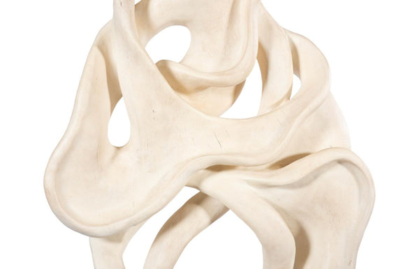 Phillips Collection Cast Resin Plie Dance Sculpture Faux Bleached Wood Grain Organic Modern Decor PH114996