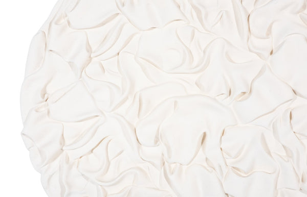 Phillips Collection Drape Wall Art - Hypnotizing Composite Design With Fabric-like Texture For Stunning Home Decor White Resin,Stone Composite Ph115098