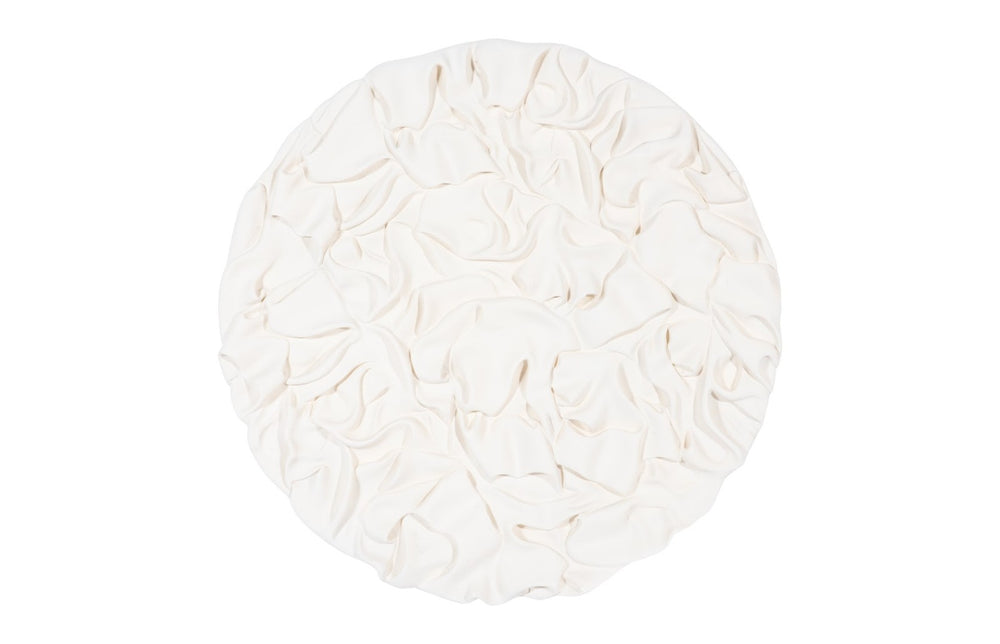 Phillips Collection Drape Wall Art - Elegant White Stone Sculpture for Modern Interiors, 60" Height, Easy to Install PH115098
