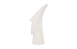 Phillips Collection Cycladic Head Sculpture - Elegant White Stone Finish, Modern Geometric Design for Timeless Décor PH115111