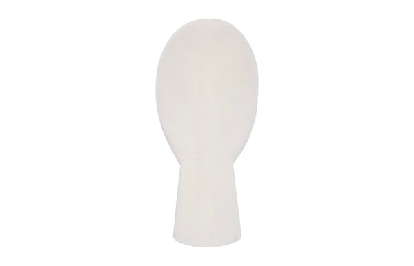 Phillips Collection Cycladic Head Sculpture - Elegant White Stone Finish, Modern Geometric Design for Timeless Décor PH115111