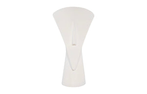 Phillips Collection Cycladic Head Sculpture - Minimalist White Stone Art for Modern Interiors, Home Decor Accent Piece PH115112