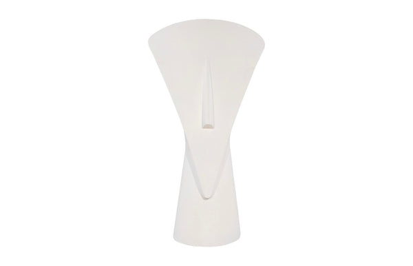 Phillips Collection Cycladic Head Sculpture - Minimalist White Stone Art for Modern Interiors, Home Decor Accent Piece PH115112