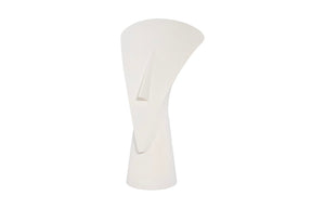 Phillips Collection Cycladic Head Sculpture - Minimalist White Stone Art for Modern Interiors, Home Decor Accent Piece PH115112