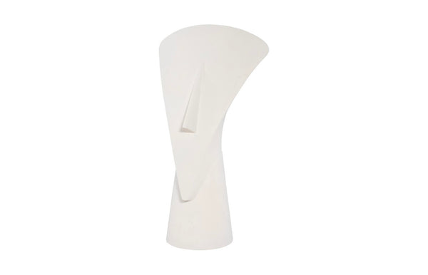 Phillips Collection Cycladic Head Sculpture - Minimalist White Stone Art for Modern Interiors, Home Decor Accent Piece PH115112