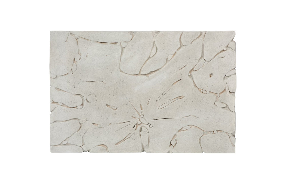 Phillips Collection Chunk Coffee Table - Durable Rectangle Roman Stone Design For Indoor & Outdoor Living Spaces Off White Resin Ph115148