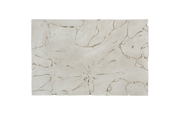 Phillips Collection Chunk Coffee Table - Durable Rectangle Roman Stone Design For Indoor & Outdoor Living Spaces Off White Resin Ph115148