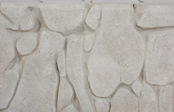 Phillips Collection Chunk Coffee Table - Durable Rectangle Roman Stone Design For Indoor & Outdoor Living Spaces Off White Resin Ph115148