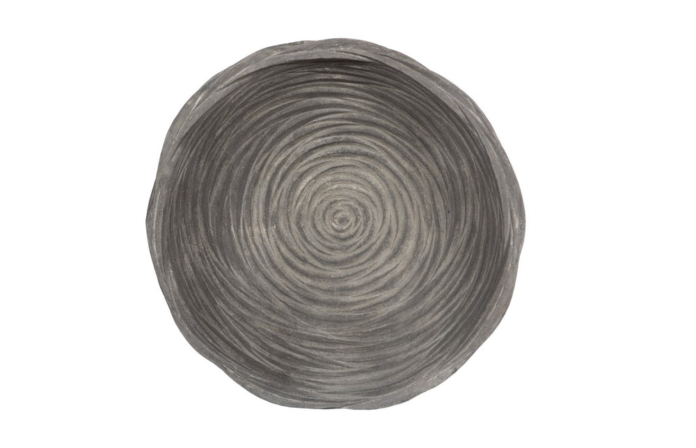 Phillips Collection Waves Bowl, Large Gray Decorative Piece Inspired By Nature's Patterns For Modern Home Decor Gray Resin Composite Ph115254