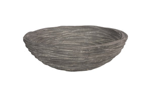 Phillips Collection Waves Bowl, Large Gray Decorative Piece Inspired By Nature's Patterns For Modern Home Decor Gray Resin Composite Ph115254