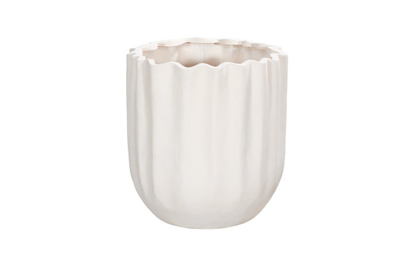 Phillips Collection Tulip Flower Planter - Elegant Stone And Resin Composite Design For Modern Outdoor Spaces White Resin Composite Ph115657