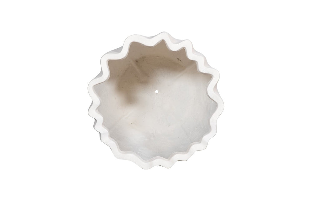 Phillips Collection Tulip Flower Planter - Elegant White Fluted Design for Modern Gardens & Patios, Durable & Stylish PH115658