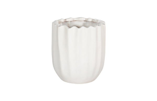 Phillips Collection Tulip Flower Planter - Elegant Stone And Resin Composite Design For Modern Outdoor Spaces White Resin Composite Ph115658