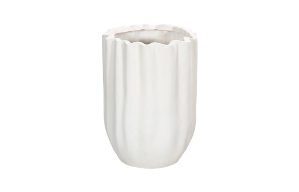 Phillips Collection Tulip Flower Planter - Elegant Stone And Resin Composite Design For Modern Outdoor Spaces White Resin Composite Ph115659