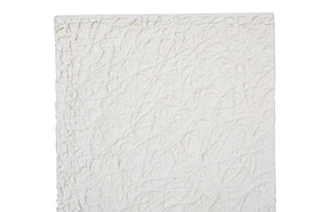 Phillips Collection String Theory Pedestal - Modern Organic Accent Stand for Sculptures & Planters in Gleaming Finish White Stone, Medium PH115674