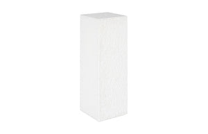 Phillips Collection String Theory Pedestal - Modern Organic Accent Stand for Sculptures & Planters in Gleaming Finish White Stone, Large PH115675