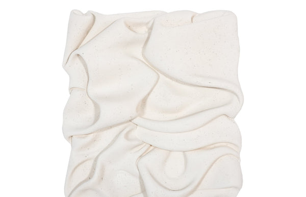 Phillips Collection Drape Wall Art - Hypnotizing Composite Design With Fabric-like Texture For Stunning Home Decor White Resin,Stone Composite Ph115677