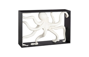 Phillips Collection Octo Console Table With Captivating Octopus Design, Unique Resin Art, Perfect For Stylish Interiors White,Black Resin Ph115679